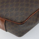 CELINE Macadam Canvas Shoulder Bag PVC Leather Brown Gold Auth ka3621-17