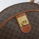 CELINE Macadam Canvas Shoulder Bag PVC Leather Brown Gold Auth ka3621-18