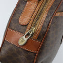 CELINE Macadam Canvas Shoulder Bag PVC Leather Brown Gold Auth ka3621-9