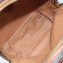 CELINE Macadam Canvas Shoulder Bag PVC Leather Brown Gold Auth ka3621-10