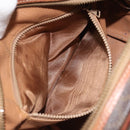 CELINE Macadam Canvas Shoulder Bag PVC Leather Brown Gold Auth ka3621-23