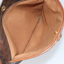 CELINE Macadam Canvas Shoulder Bag PVC Leather Brown Gold Auth ka3621-24