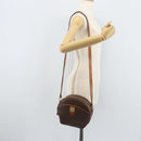 CELINE Macadam Canvas Shoulder Bag PVC Leather Brown Gold Auth ka3621-25