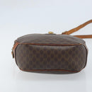 CELINE Macadam Canvas Shoulder Bag PVC Leather Brown Gold Auth ka3621-5