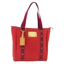 LOUIS VUITTON Antigua Cabas MM Tote Bag Red M40034 LV Auth ka3624-1