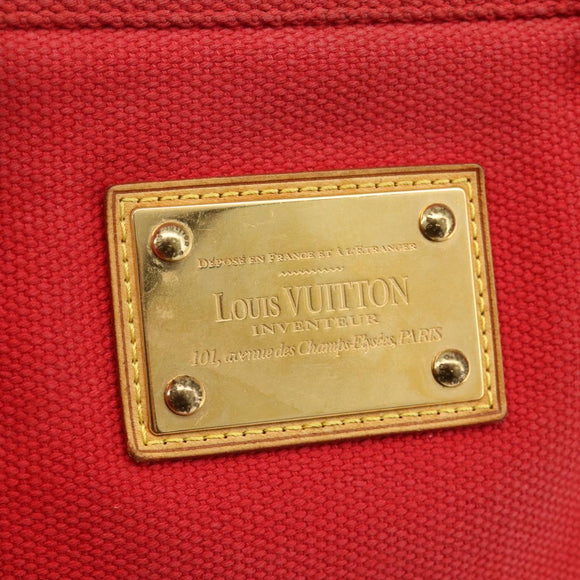 LOUIS VUITTON Antigua Cabas MM Tote Bag Red M40034 LV Auth ka3624