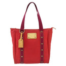 LOUIS VUITTON Antigua Cabas MM Tote Bag Red M40034 LV Auth ka3624-2