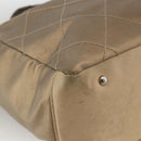 CHANEL Paris Biarritz GM Tote Bag Coated Canvas Gold Silver CC Auth ka3625-14