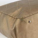 CHANEL Paris Biarritz GM Tote Bag Coated Canvas Gold Silver CC Auth ka3625-16