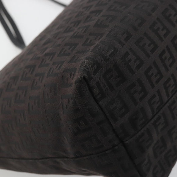 FENDI Zucchino Canvas Tote Bag Schwarz Auth ka3627