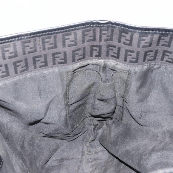FENDI Zucchino Canvas Tote Bag Schwarz Auth ka3627