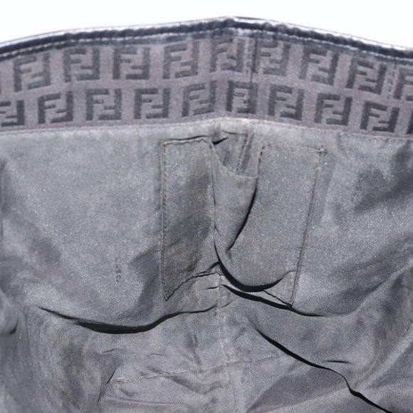 FENDI Zucchino Canvas Tote Bag Schwarz Auth ka3627