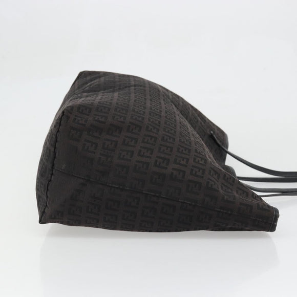 FENDI Zucchino Canvas Tote Bag Schwarz Auth ka3627