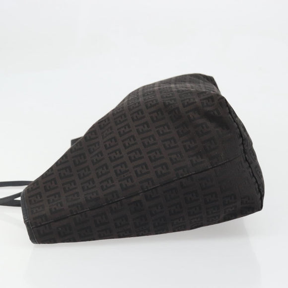 FENDI Zucchino Canvas Tote Bag Schwarz Auth ka3627