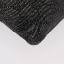 GUCCI GG Canvas Waist bag Black Silver 28556 Auth ka3628-10