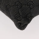 GUCCI GG Canvas Waist bag Black Silver 28556 Auth ka3628-11