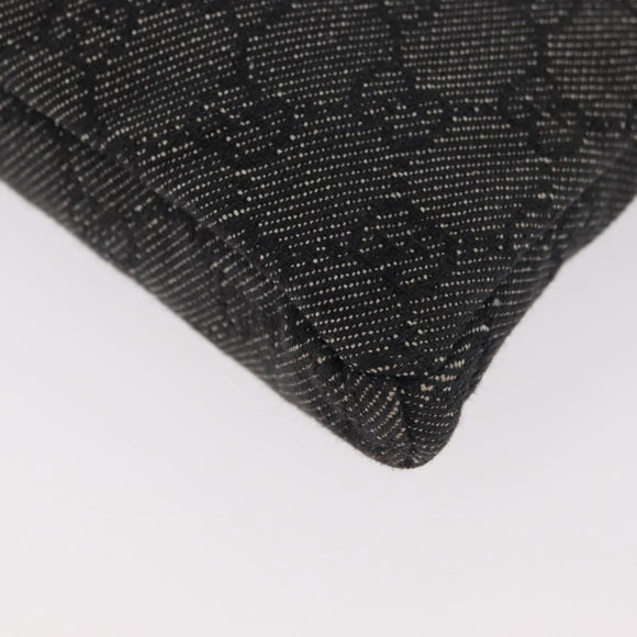 GUCCI GG Canvas Waist bag Black Silver 28556 Auth ka3628