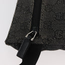 GUCCI GG Canvas Waist bag Black Silver 28556 Auth ka3628-15