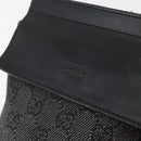GUCCI GG Canvas Waist bag Black Silver 28556 Auth ka3628-17
