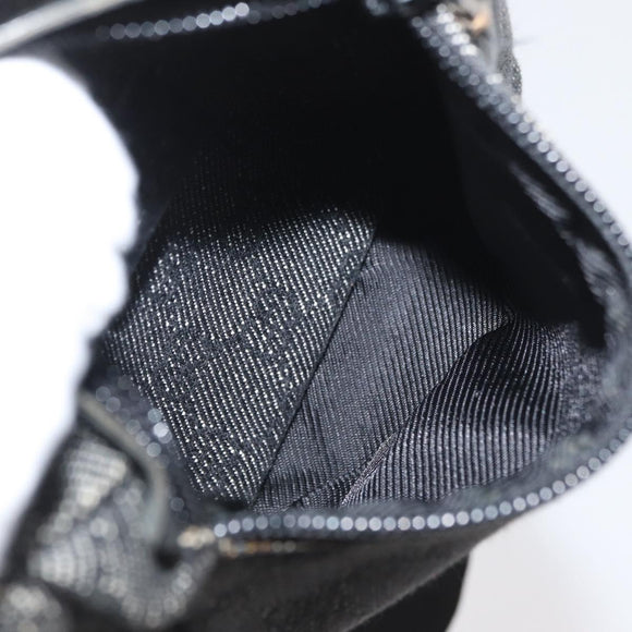 GUCCI GG Canvas Waist bag Black Silver 28556 Auth ka3628