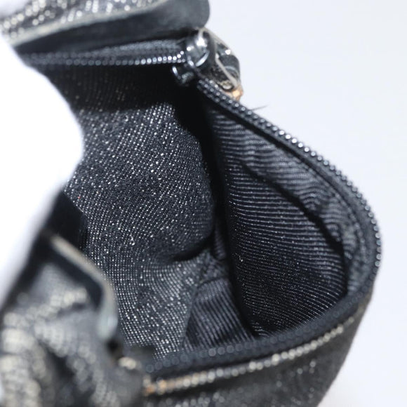 GUCCI GG Canvas Waist bag Black Silver 28556 Auth ka3628