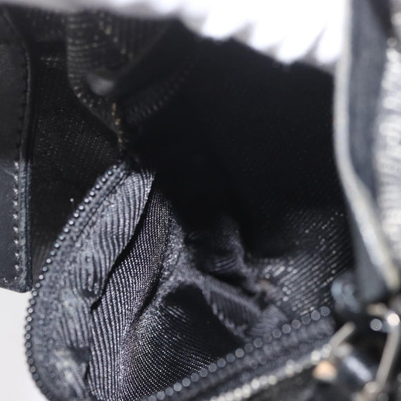 GUCCI GG Canvas Waist bag Black Silver 28556 Auth ka3628