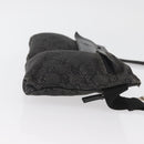 GUCCI GG Canvas Waist bag Black Silver 28556 Auth ka3628-4