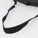 GUCCI GG Canvas Waist bag Black Silver 28556 Auth ka3628-7