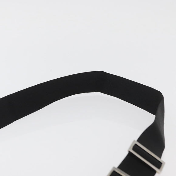 GUCCI GG Canvas Waist bag Black Silver 28556 Auth ka3628
