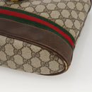 GUCCI GG Supreme Web Sherry Line Bag PVC Beige Gold 23 01 1791 Auth ka3630-8