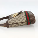 GUCCI GG Supreme Web Sherry Line Bag PVC Beige Gold 23 01 1791 Auth ka3630-3
