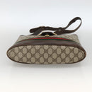 GUCCI GG Supreme Web Sherry Line Bag PVC Beige Gold 23 01 1791 Auth ka3630-5