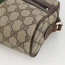 GUCCI GG Supreme Web Sherry Line Shoulder Bag PVC Beige Gold Auth ka3631-9