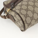GUCCI GG Supreme Web Sherry Line Shoulder Bag PVC Beige Gold Auth ka3631-14