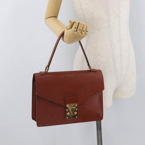 LOUIS VUITTON Epi Concorde Hand Bag Brown M52133 LV Auth ka3633