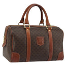 CELINE Macadam Canvas Hand Bag PVC Leather Brown Gold Auth ka3635-1