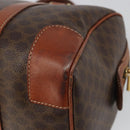 CELINE Macadam Canvas Hand Bag PVC Leather Brown Gold Auth ka3635-15