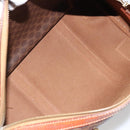 CELINE Macadam Canvas Hand Bag PVC Leather Brown Gold Auth ka3635-11