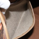 CELINE Macadam Canvas Hand Bag PVC Leather Brown Gold Auth ka3635-21
