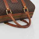 CELINE Macadam Canvas Hand Bag PVC Leather Brown Gold Auth ka3635-7