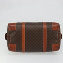 CELINE Macadam Canvas Hand Bag PVC Leather Brown Gold Auth ka3635-5