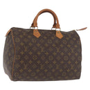 LOUIS VUITTON Monogram Speedy 35 Hand Bag M41524 LV Auth ka3636A-1