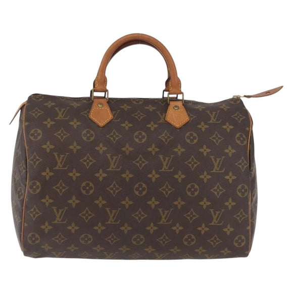 LOUIS VUITTON Monogram Speedy 35 Hand Bag M41524 LV Auth ka3636A