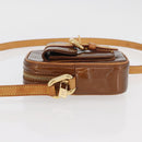 LOUIS VUITTON Monogram Vernis Christie PM Shoulder Bag Bronze M91111 Auth ka3637-4
