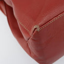 LOEWE Velazquez Hand Bag Leather 2way Orange Gold Auth ka3639-15