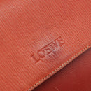 LOEWE Velazquez Hand Bag Leather 2way Orange Gold Auth ka3639-18
