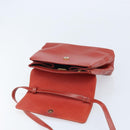 LOEWE Velazquez Hand Bag Leather 2way Orange Gold Auth ka3639-11