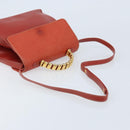 LOEWE Velazquez Hand Bag Leather 2way Orange Gold Auth ka3639-8