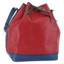 LOUIS VUITTON Epi Tricolor Noe Shoulder Bag Blue Red Green M44082 LV Auth ka364-1