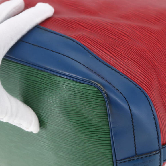 LOUIS VUITTON Epi Tricolor Noe Shoulder Bag Blue Red Green M44082 LV Auth ka364